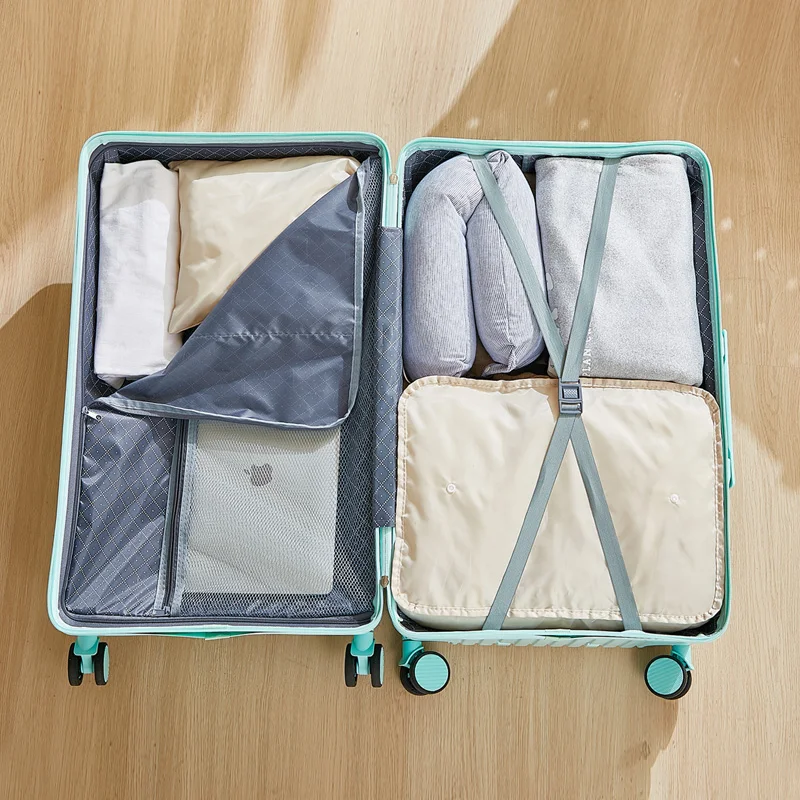 

Travel Luggage with Cup Holder Phone Holder Wheels 20-26 Inch Convenient Travel Suitcase Carry-On Bag for Easy Transport