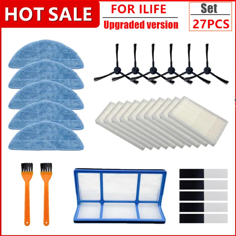 Stofzuiger Robot Stofzuiger Onderdelen Side Borstel Primaire Stof Filter Mop Heap Filter Voor Ilife V5 V5s V3 V3s V5pro V50 v55 X5 V5s Pro