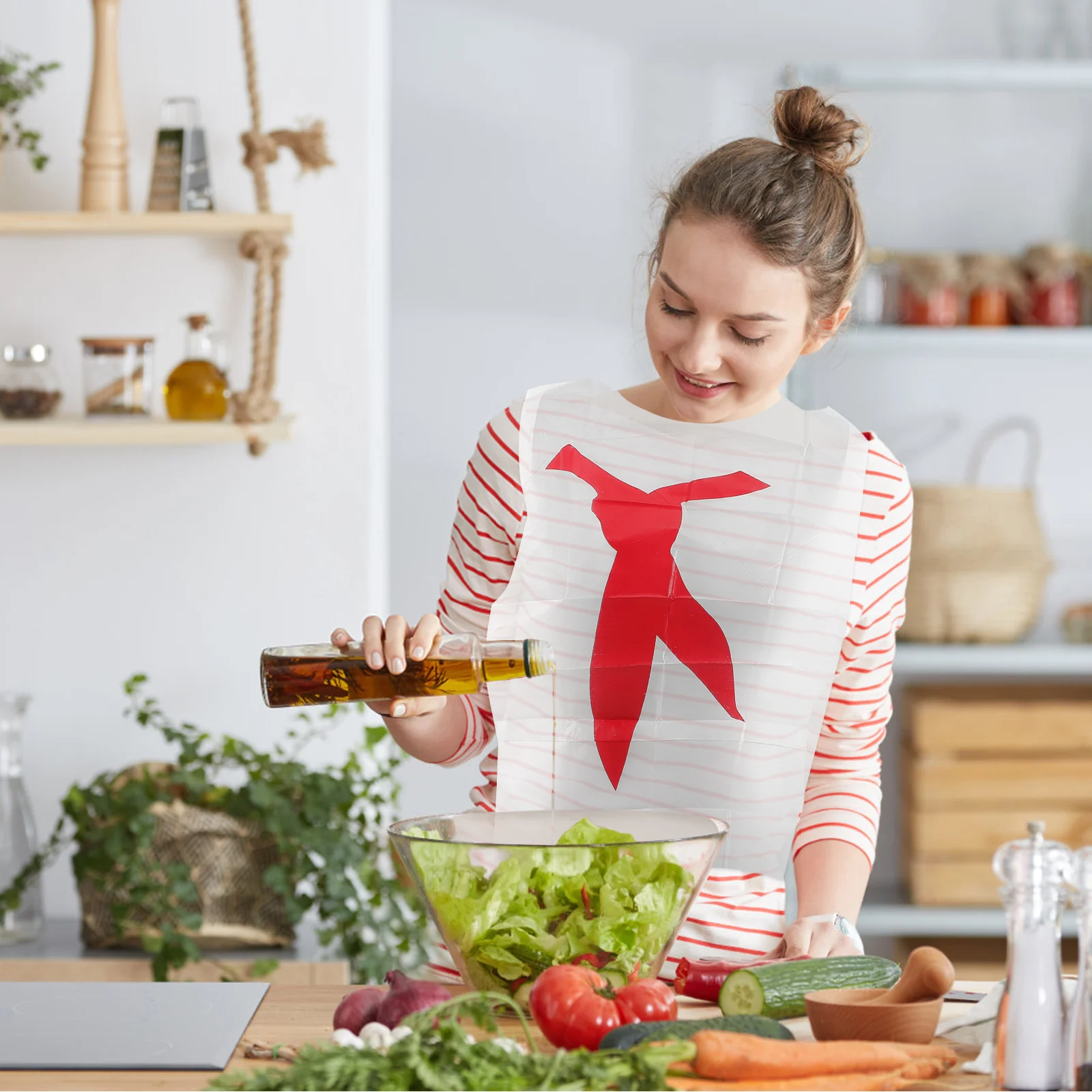 

100pcs Disposable Apron Seafood Lobster Eating Disposable Baby Bib Adult Kitchen BBQ Protective Bulk Bibs