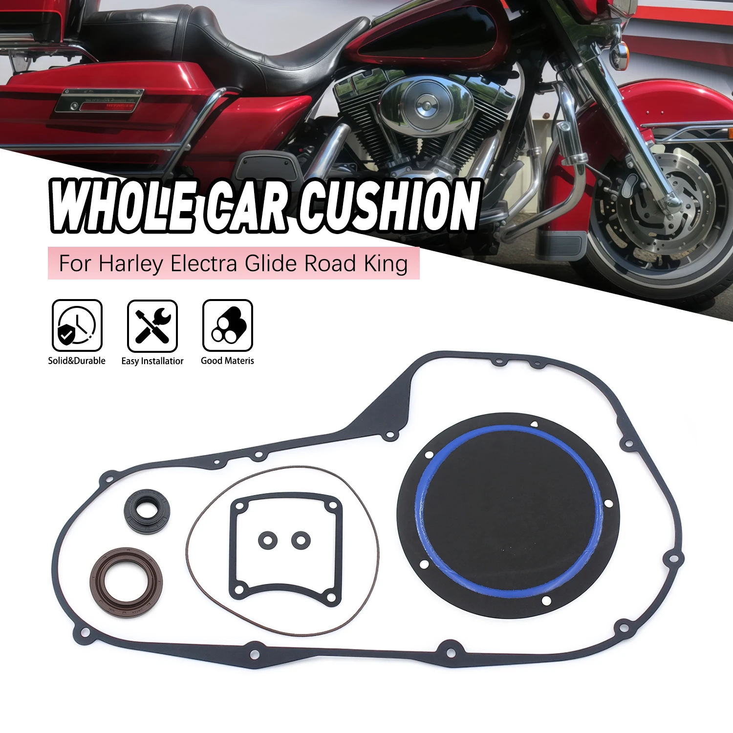 Motorcycle Clutch Seals Cover Gasket Kit For Harley FLH/T Twin Cam Bagger Touring models Street Glide Electra Road Glide King