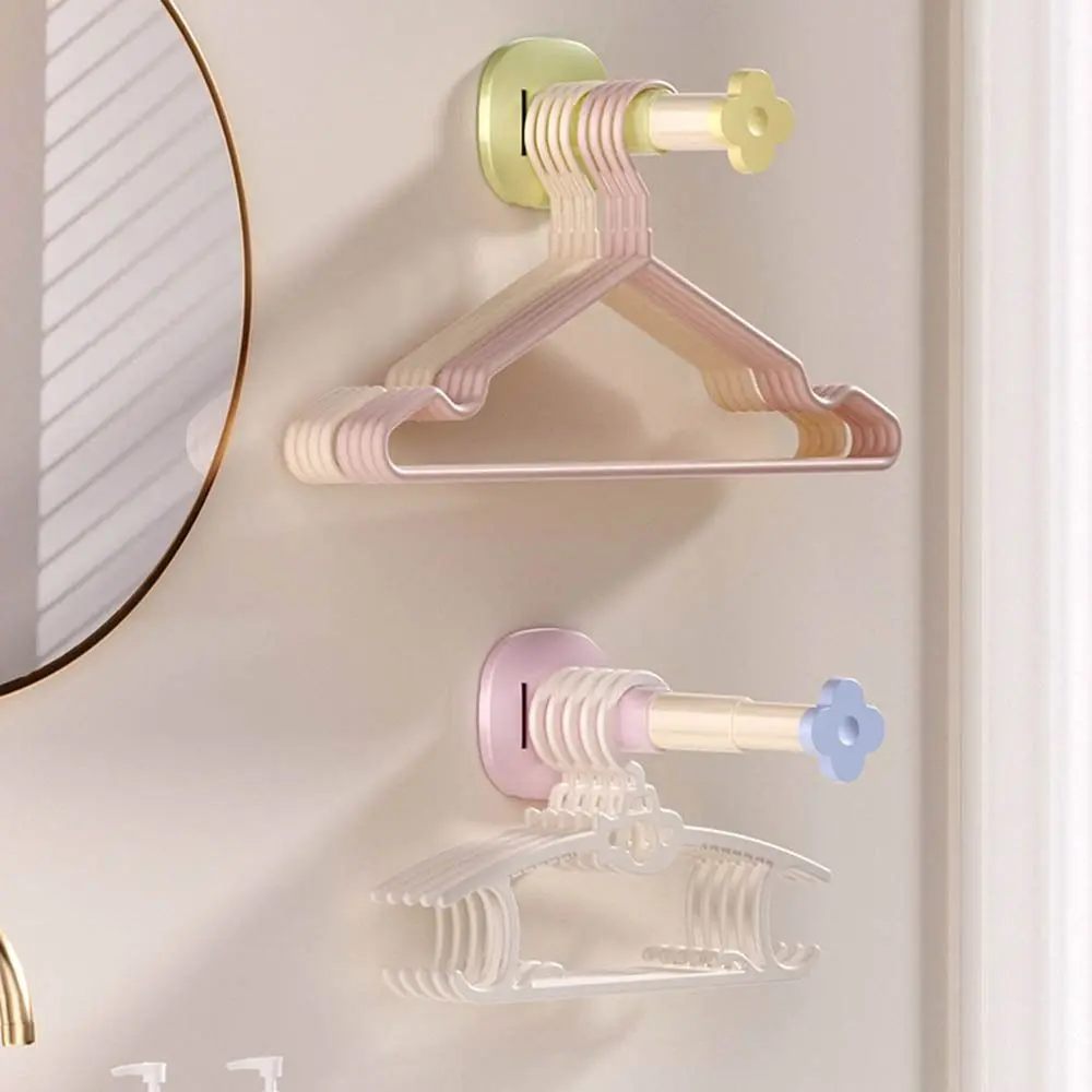

2Pcs Dopamine Hanger Storage Rack No Punch Expandable Clothes Hanger Storage Organizer Save Space Strong Load-bearing Capacity