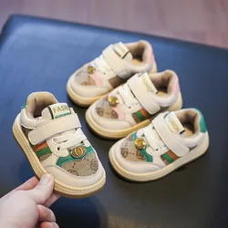 New Style Children's Canva Shoes 2024 Spring Autumn New Men's Baby Fabric Shoes Fashionable Board For Boys Girls