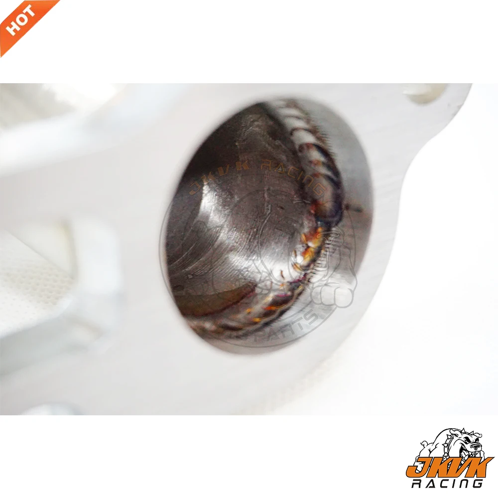 JKVK RACING 3.0 '' V fascia Flangia SS304 Tubo vapore da 3 mm Collettore turbo di lunghezza uguale per yo ta Supra MK4 Lexus GS300 2JZGE
