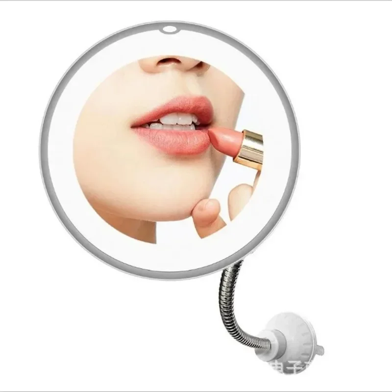 Écran tactile éclairé par LED grossissant 10X, miroirs de maquillage portables pour coiffeuse et cosmétique