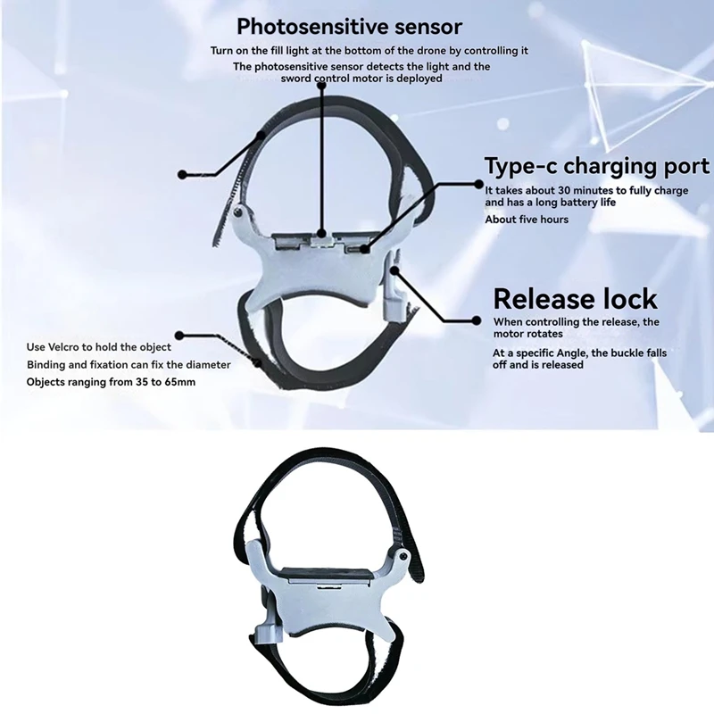 Drone General-Purpose Thrower, Thrower, Remote Control Distance, Unlimited Rescue, Water Delivery and Supplies-ABLA