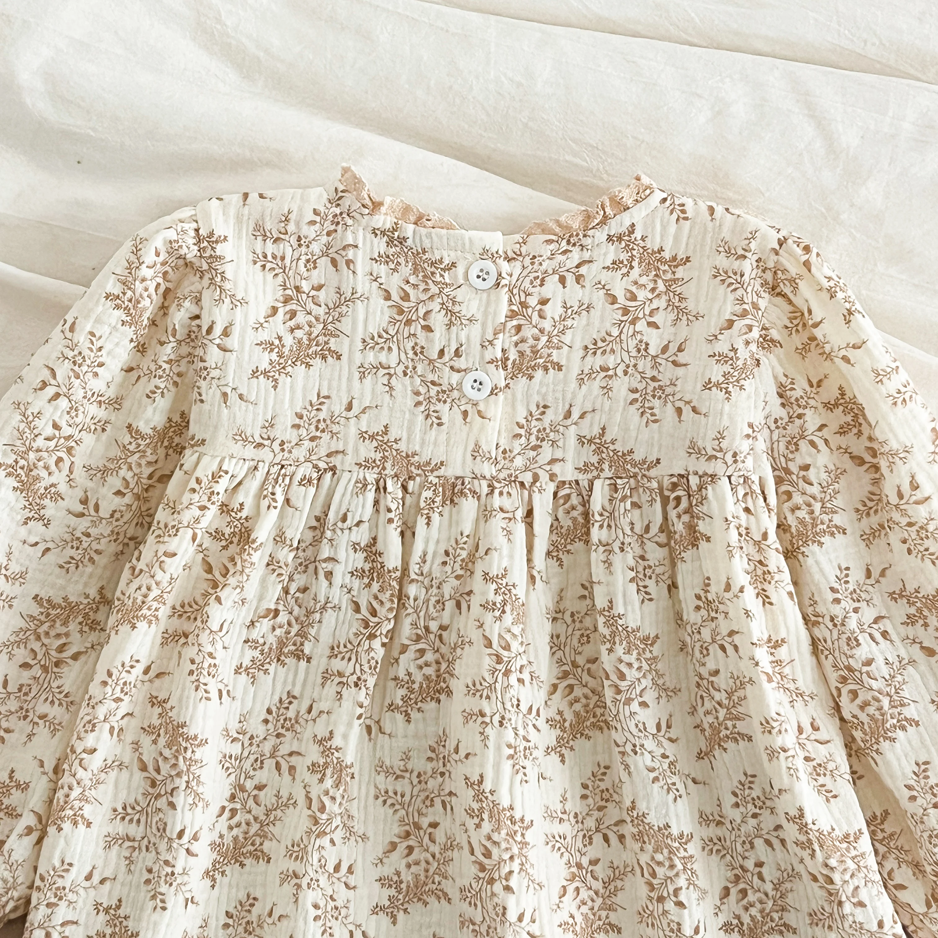 Neue Schwestern Kleid Infant Baby Mädchen Spitze Kragen Kleid Strampler Kinder Mädchen Vintage Blumen Prinzessin Kleid Familie Kleidung Strampler – Detail 18