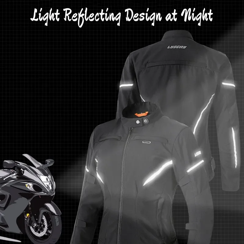 LYSCHY Four Seasons/Winter Women's High-quality Removable Warm Lining Cycling Jacket Waterproof Slim Motorcycle Clothes Jacket