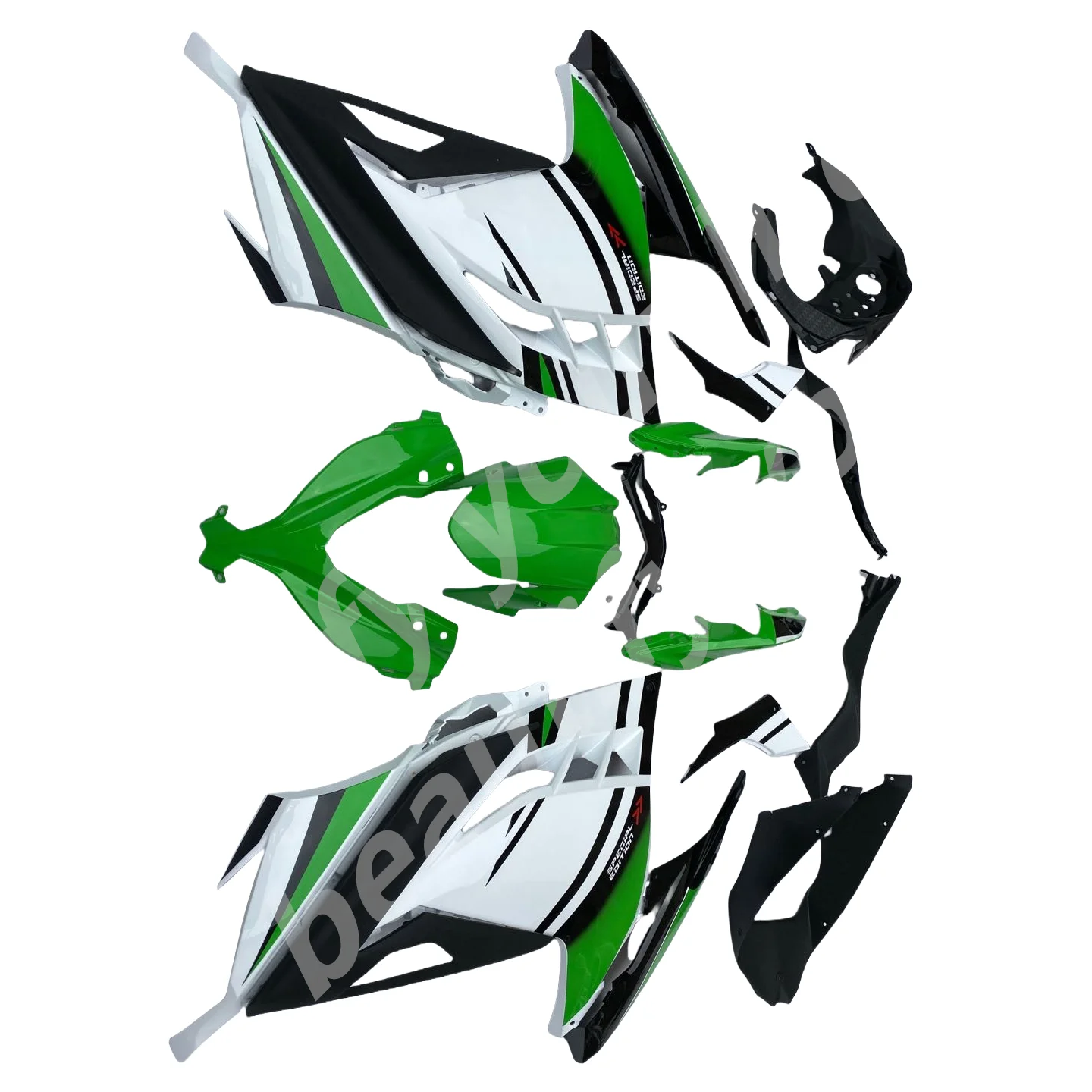 

Для Kawasaki Ninja 300 2013 2014 2015 EX 300 комплект обтекателей кузова из АБС-пластика для мотоцикла литьё под давлением Зеленый Белый Черный