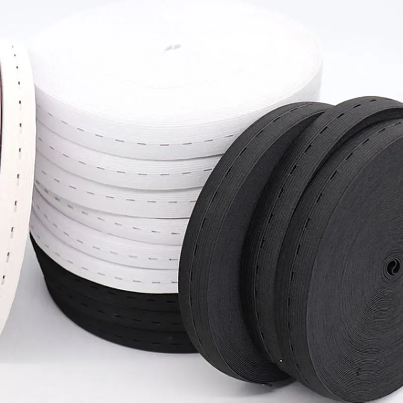 Banda elástica de costura plana para pantalones, extensores de botones, maternidad, manualidades DIY, 15/20/25mm, 5 metros