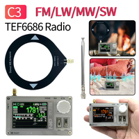C3 Mini Radio TEF6686 DSP Radio ESP32 Chip Full Band Radio FM/LW/MW/SW Radio Receiver with LCD Display TypeC 800mAh Rechargeable