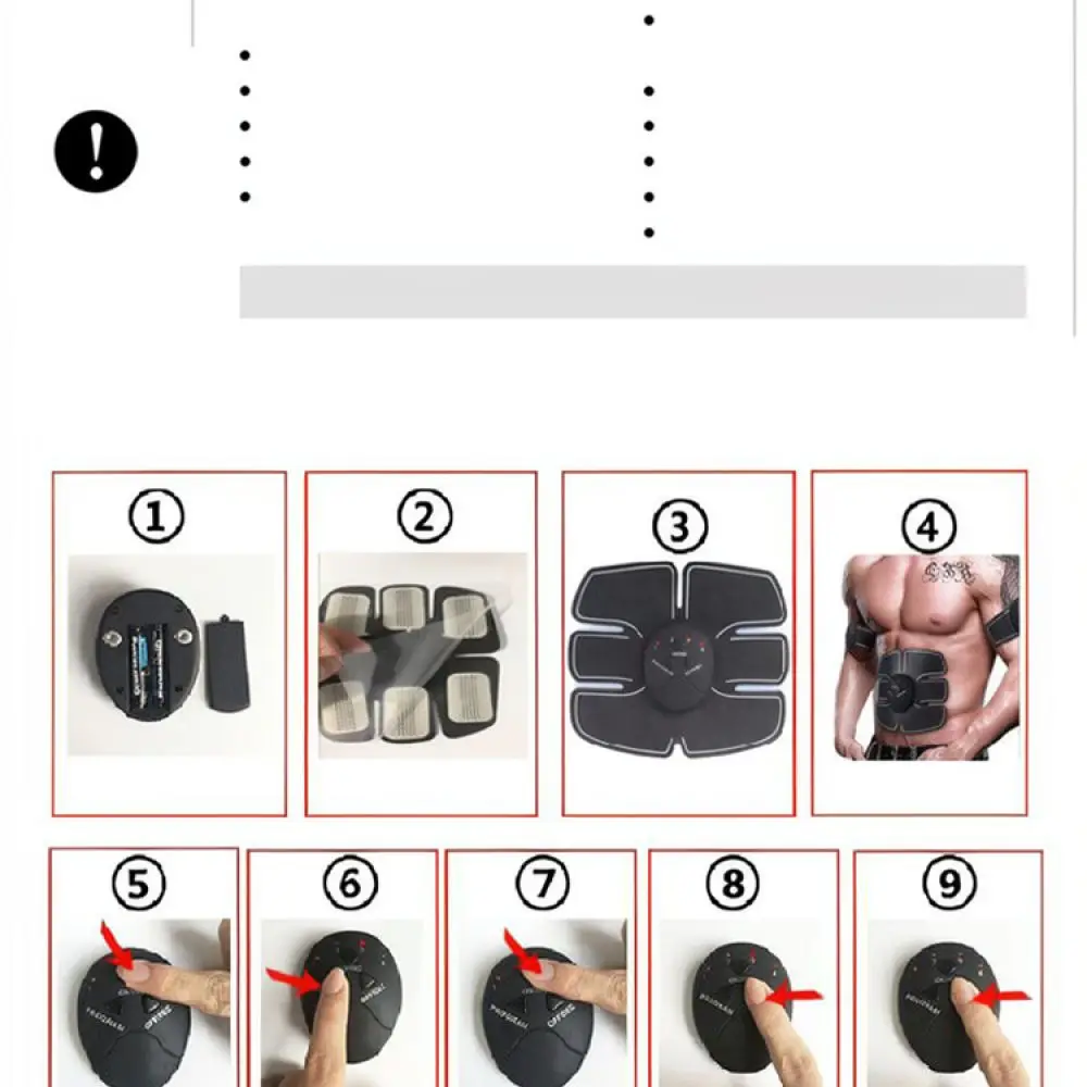 Electronic Muscle Stimulator Abdominal Exerciser Portable Smart Fitness Device Body Sculpting Pad For Gym Training