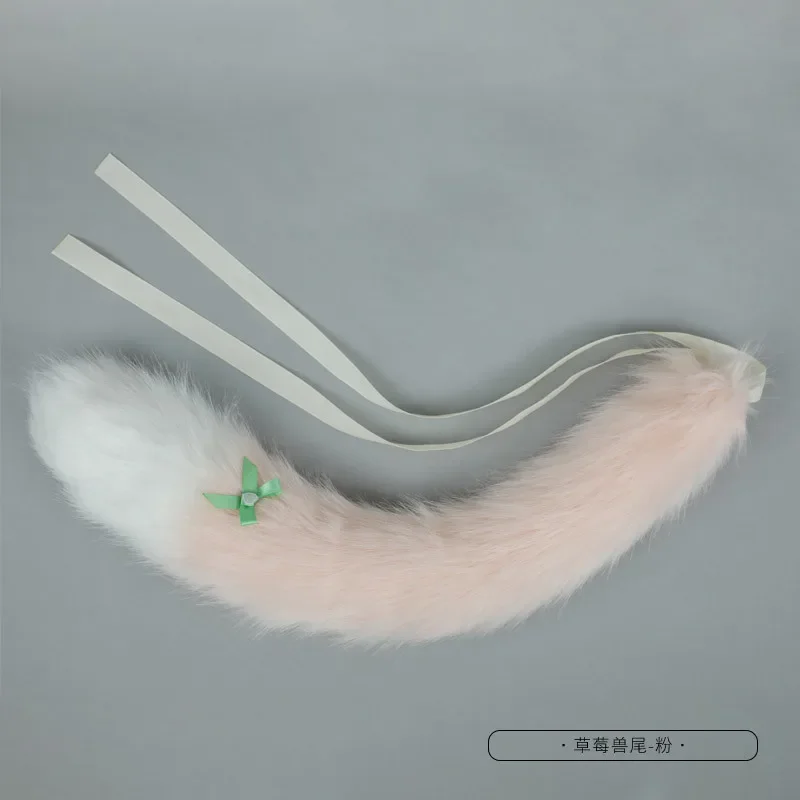 Kawaii Faux Fur Fox Tail para Meninas, Anime Acessórios para Cosplay, JK Girl, Festa de Halloween, Gyaru Cosplay, Animal