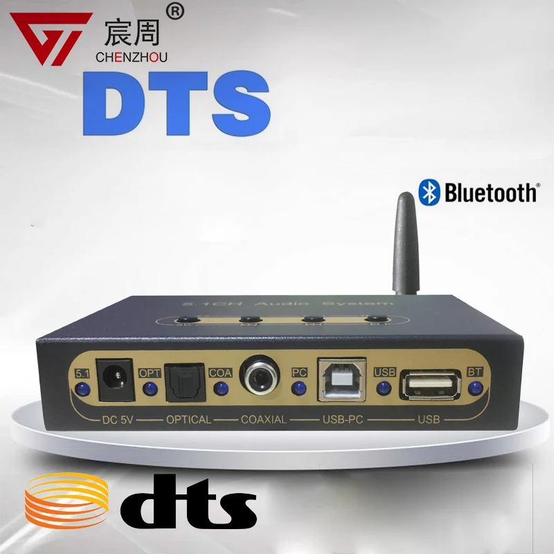 Decoder 5.1 with Bluetooth Receiver For Laptop/Headphone DAC Audio Converter DTS AC3 MP3&USB For TV&Amplifier&Speaker&KTV Player