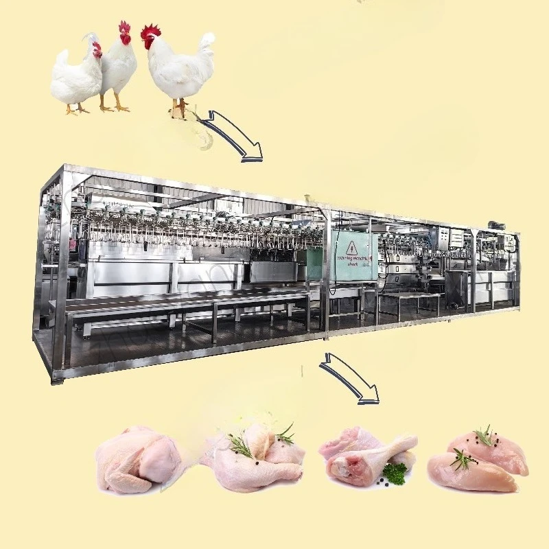 自動500羽/時 ハラール対応鶏屠殺機 屠殺ライン用モーターポンプベアリングエンジンコア部品に特化