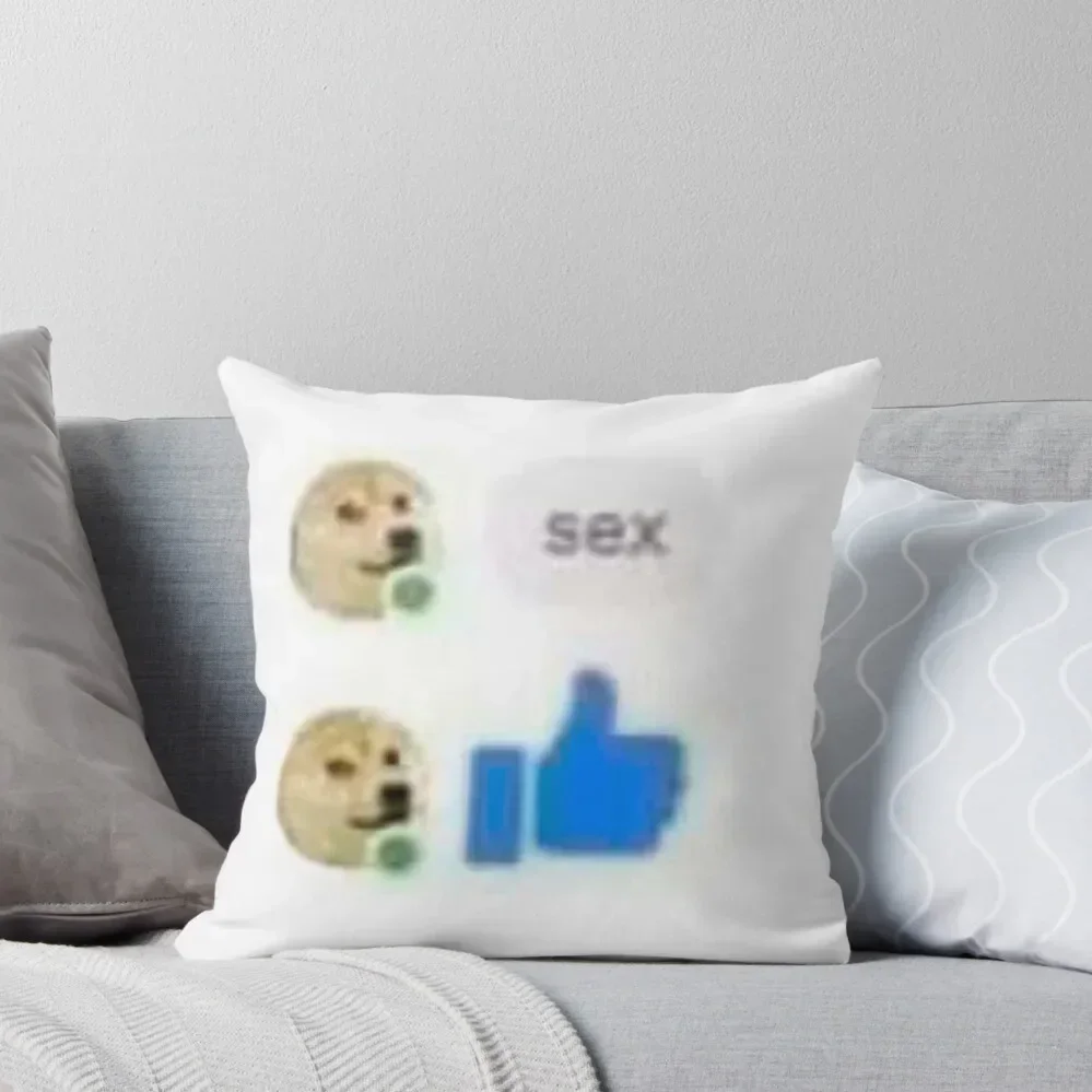 Doge sex chat image Throw Pillow Pillowcases Throw Pillow Decorative Sofa Cushion Decorative Cushions pillow