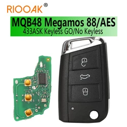 Zdalny kluczyk 434MHz ASK MQB48 Chip dla fotel VW Leon Ateca Golf7 MK7 Touran Polo Tiguan Skoda Octavia 5G6959752AB BB 6V0959752