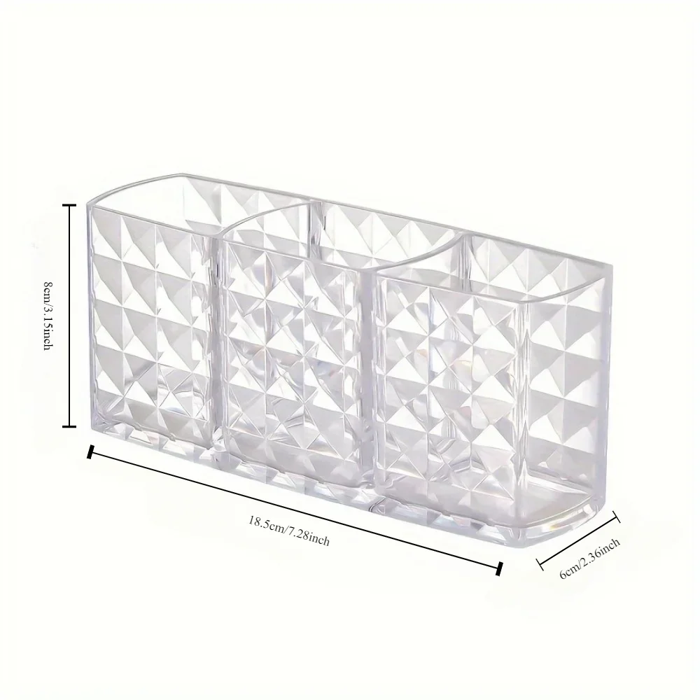 2024 New 1PC Clear Acrylic Makeup Brush Holder Desk Cosmetic Organiser Lipstick Storage Lipstick Storage Holder