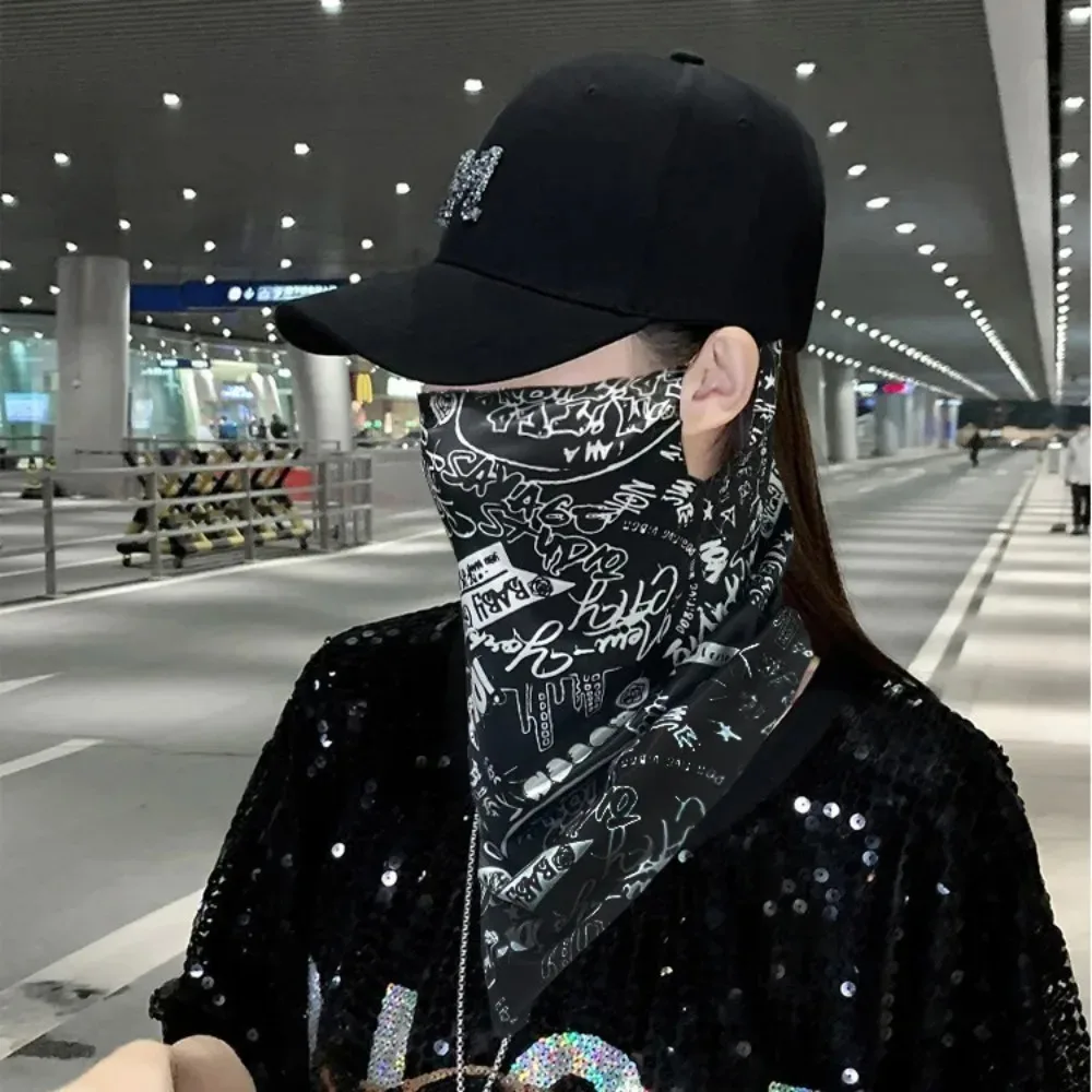 Fashion Punk Sunscreen Mask For Men Women Summer Face Neck UV Protection Ear Scarf Hip Hop Outdoor Sports Cycling Bandana Scarfs view 3