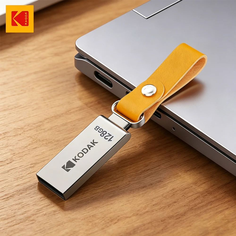 

Водонепроницаемый мини-флеш-накопитель KODAK, 128 ГБ, 64 ГБ, 32 ГБ, кожаный металлический U-диск