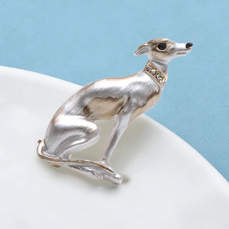 Banquet Enamel Dog Brooches Alloy High Quality Suits Sweater Hat Animal Brooch Pins Scarf Buckle