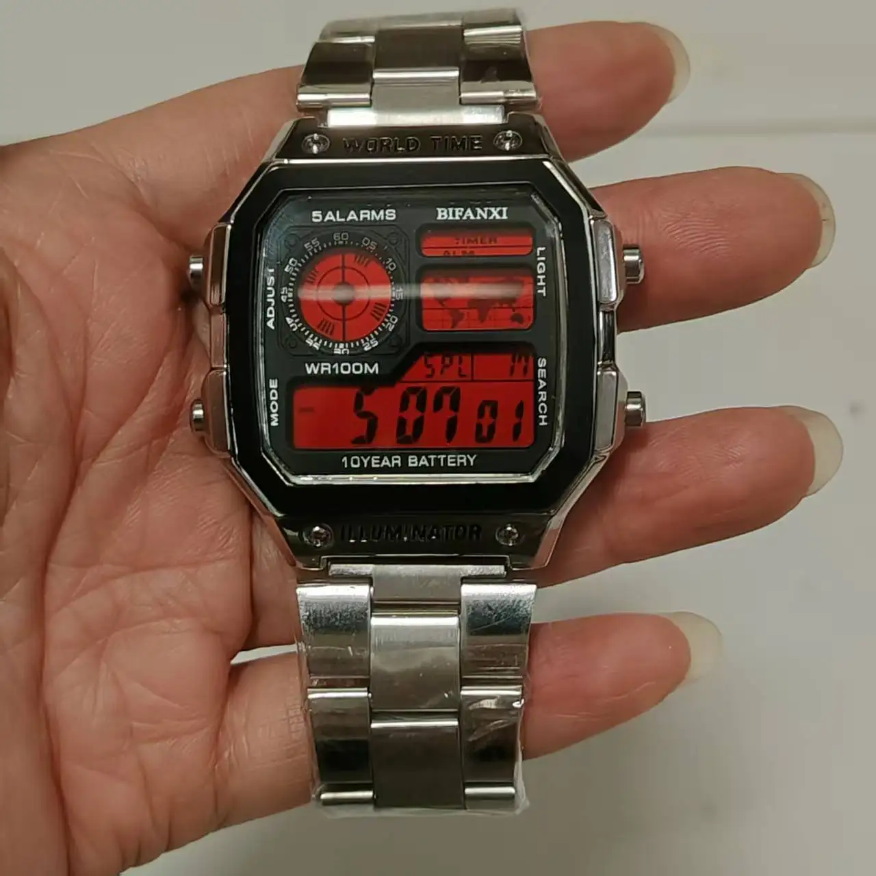 

2025 New Personalized Modified Watch for Bifanxi AE1200 Electronic Steel Belt Watch