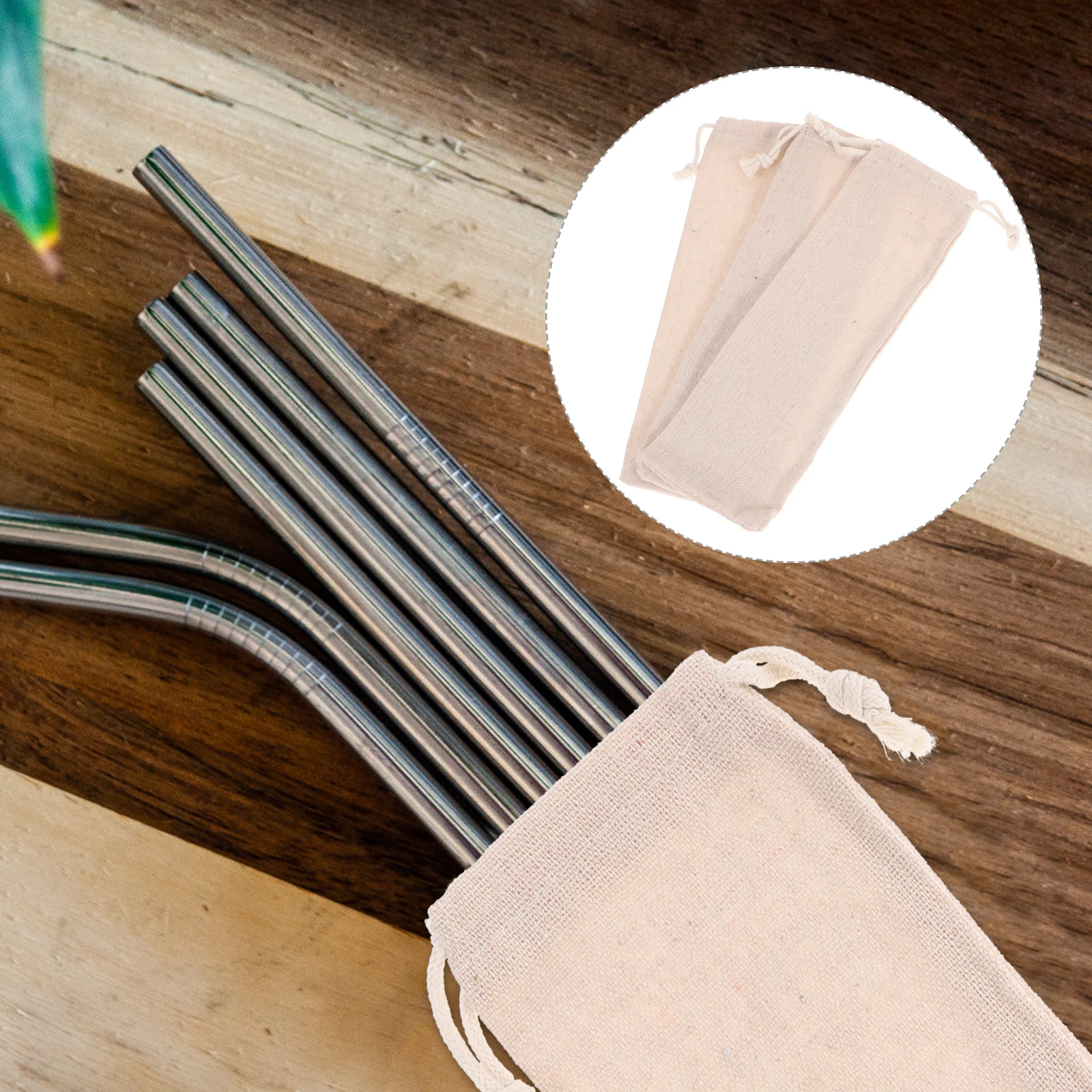 

20pcs Straw Storage Bag Lightweight Reusable Travel Drinking Case Pouch Foldable Easy Wash Household Organizer