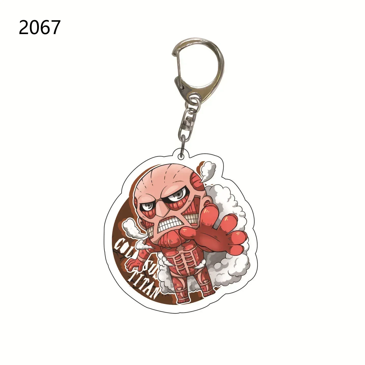 Attack on Titan Anime portachiavi Cos Baji accessori simpatico portachiavi in plastica Cartoon acrilico Bag Tag