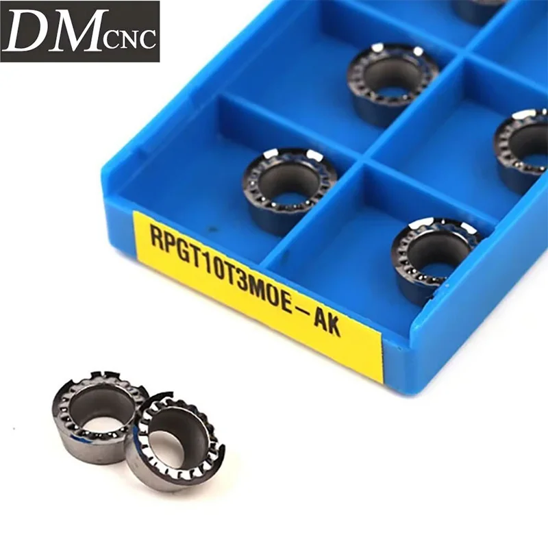 

10/20 шт. RPGT1204 10T3 1003 M0-AK твердосплавная вставка для токарного инструмента с ЧПУ из алюминиевого сплава, круглый стиль