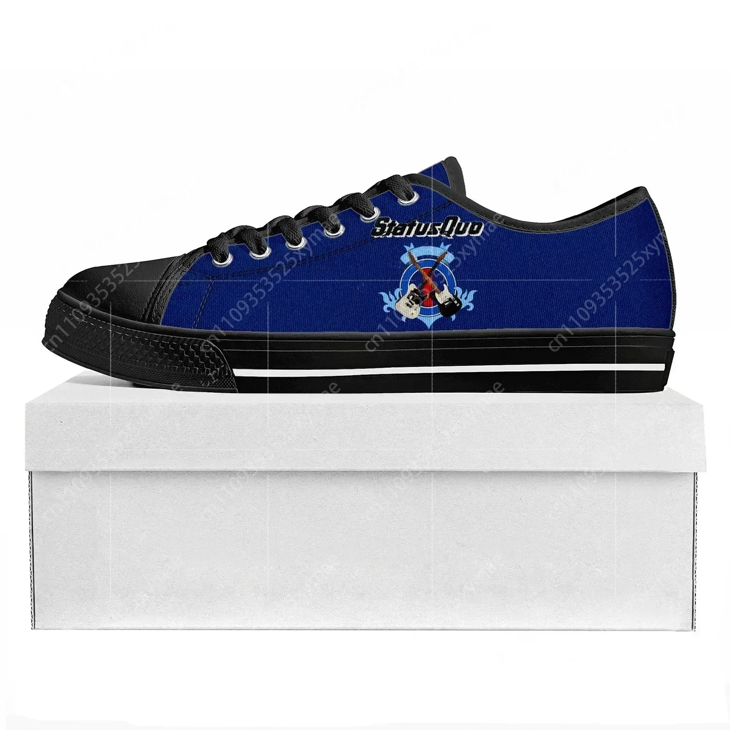 

Status Quo Rock Band Fashion Low Top Sneakers Mens Womens Teenager Canvas Sneaker Casual Couple Shoes Custom Shoe