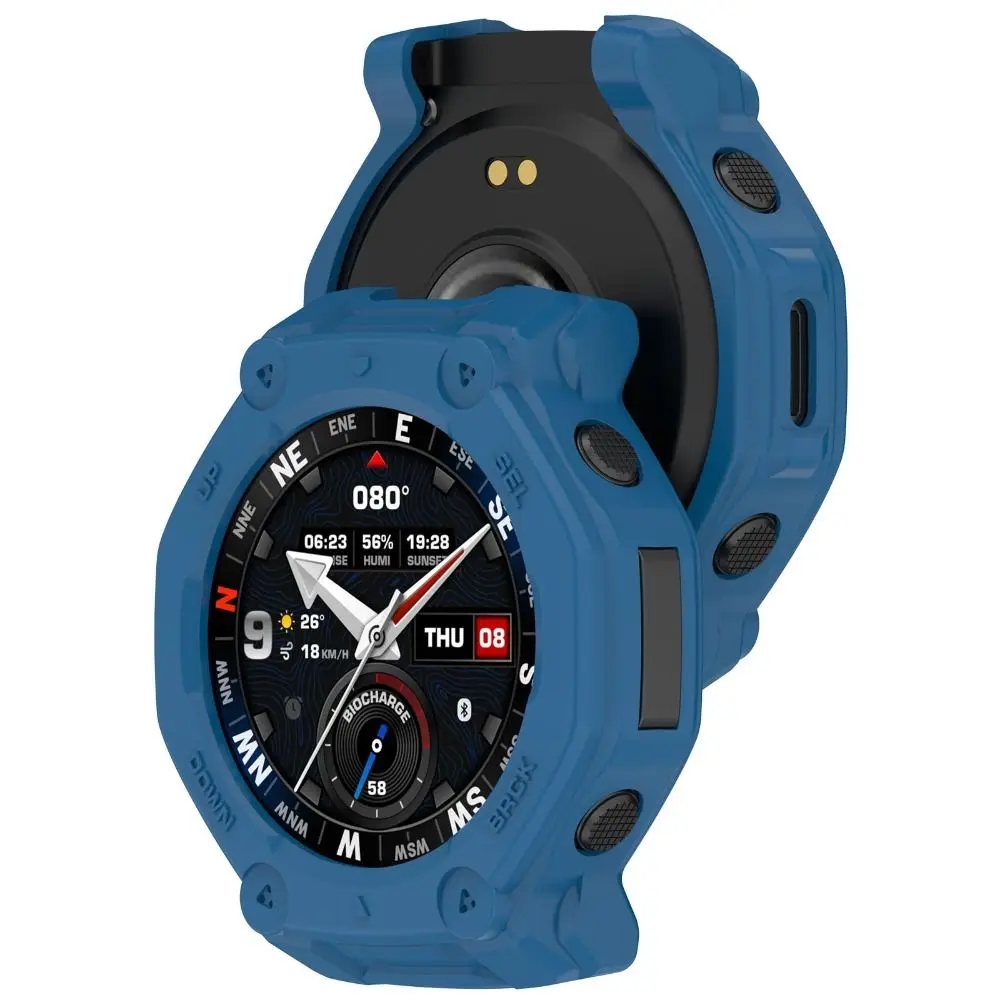 حافظة واقية جديدة من مادة البولي يوريثان مضادة للخدش بإطار ناعم واقي شاشة مجوف لملحقات الساعات الذكية Amazfit T-Rex 3 Pro #5