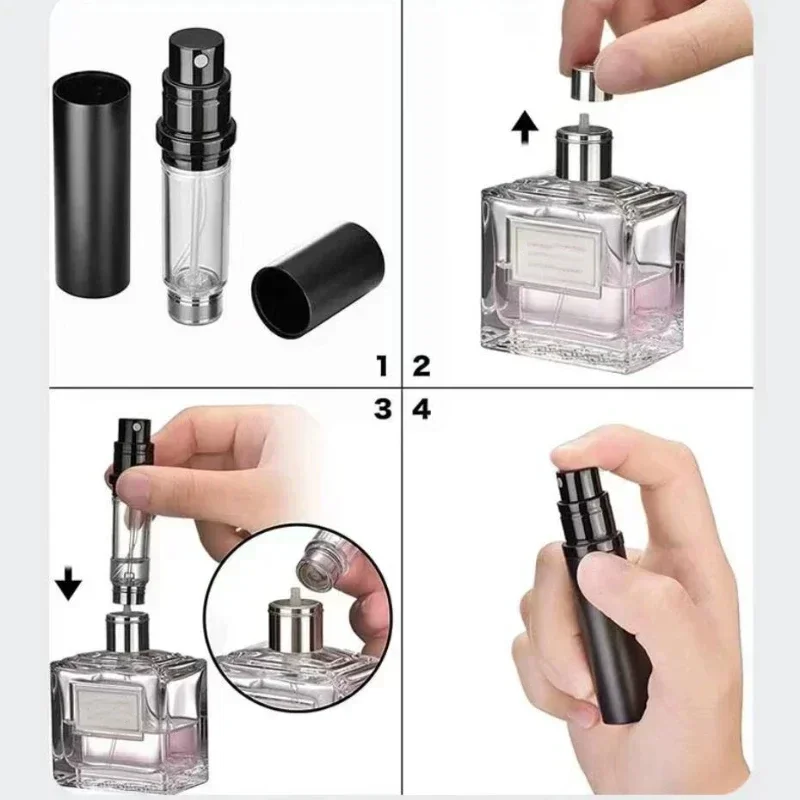 5Ml Parfum Verstuiver Draagbare Vloeibare Container Voor Cosmetica Reizen Mini Aluminium Spray Alcochol Lege Hervulbare Fles