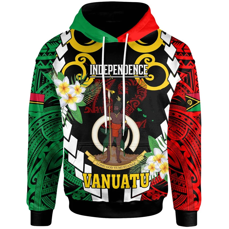 3D Epi Seal Of Vanuatu Polynesian Patterns Print Hoodies For Men Vanuatu Coat Of Arms Graphic Hooded Sweatshirts Hoodie Clothing