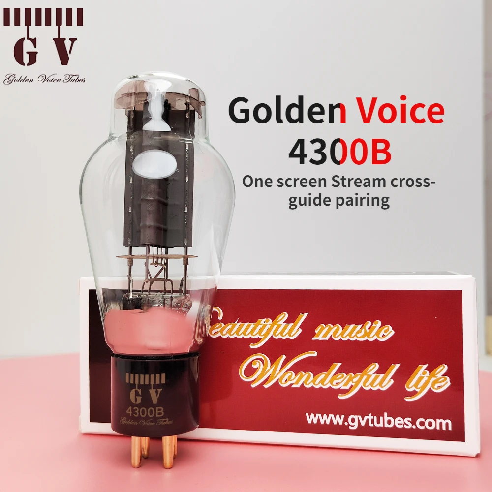 

4300B Golden Voice Vacuum Electronic Tube Replaces 300B WE300B 300BN 300BT 300BG HIFI Audio Valve Tube Amplifier Matched Quad