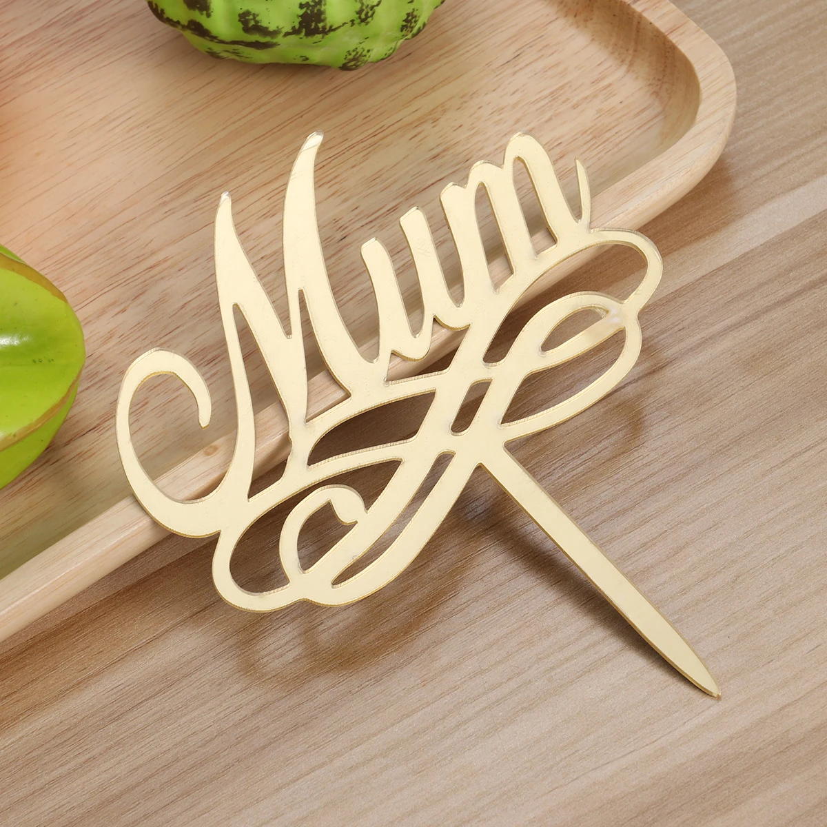 

Mirror Cake Toppers Acrylic Mum Cupcake Sticks Elegant Cake Decorations For Mother'S Day Women'S Day