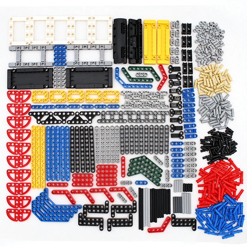 MOC High-Tech Bricks Toys Liftarm Panel Kit, Straight Bent Liftarm Pin Axle Connector Compatible with LEGO Building Blocks Parts