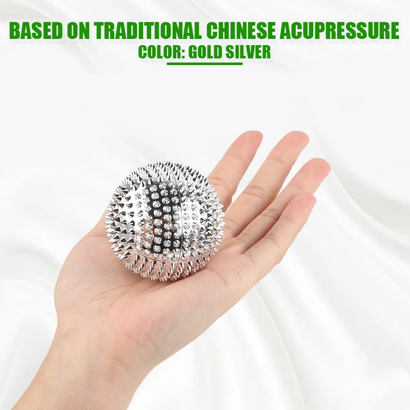 1/3Pairs Yoga Fitness Ball Hand Magnetic Therapy Hand Massage Ball Pressure Relief Trigger Point Pocket Massager Health Care Hot