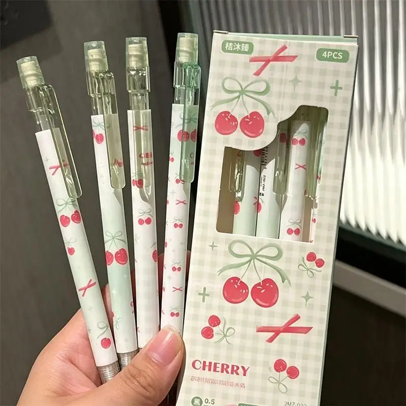 0.5mm Mechanical Pencil Set 4Pcs with Built-in Erasers Smooth Erasable Automatic Pencils for Kids Writing Drawing