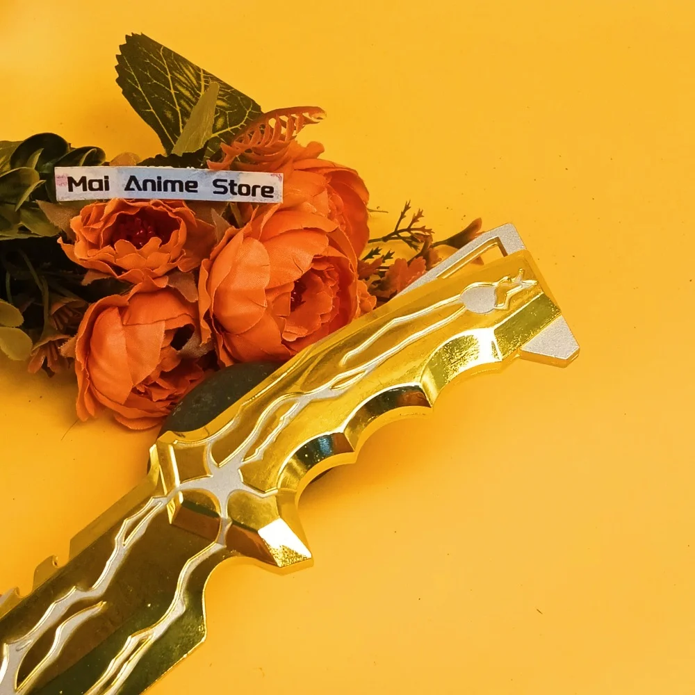 8.6/11.6 polegada valorant katana espada de metal real katana samurai sabre ouro ninja faca lâmina anime cosplay prop brinquedo afiado presente