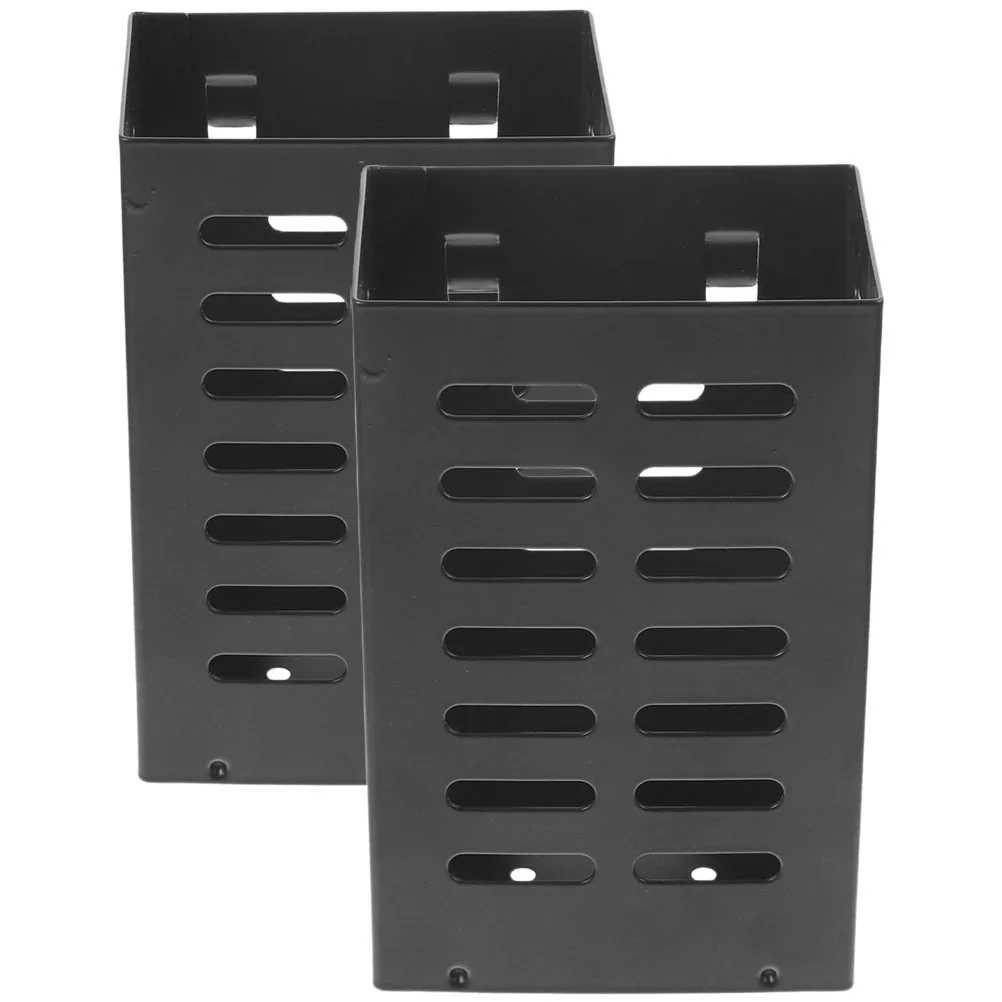 

2 Pcs Aquatic Plant Pot Hanging Aquarium Planter Baskets Black Supplies Hydroponics Cultivation Premium Material Holes Water