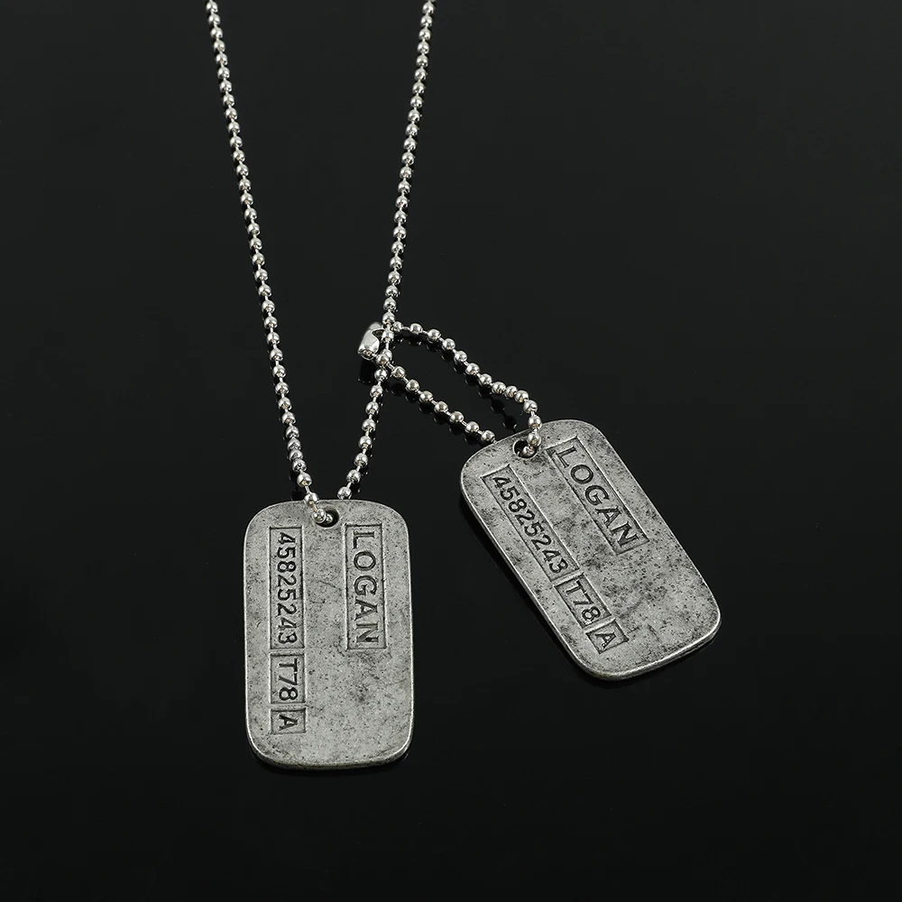X-Men Wolverine Military Card Necklace - Fashion Cool Superhero Cosplay Pendant Accessory for Movie Fans view 4