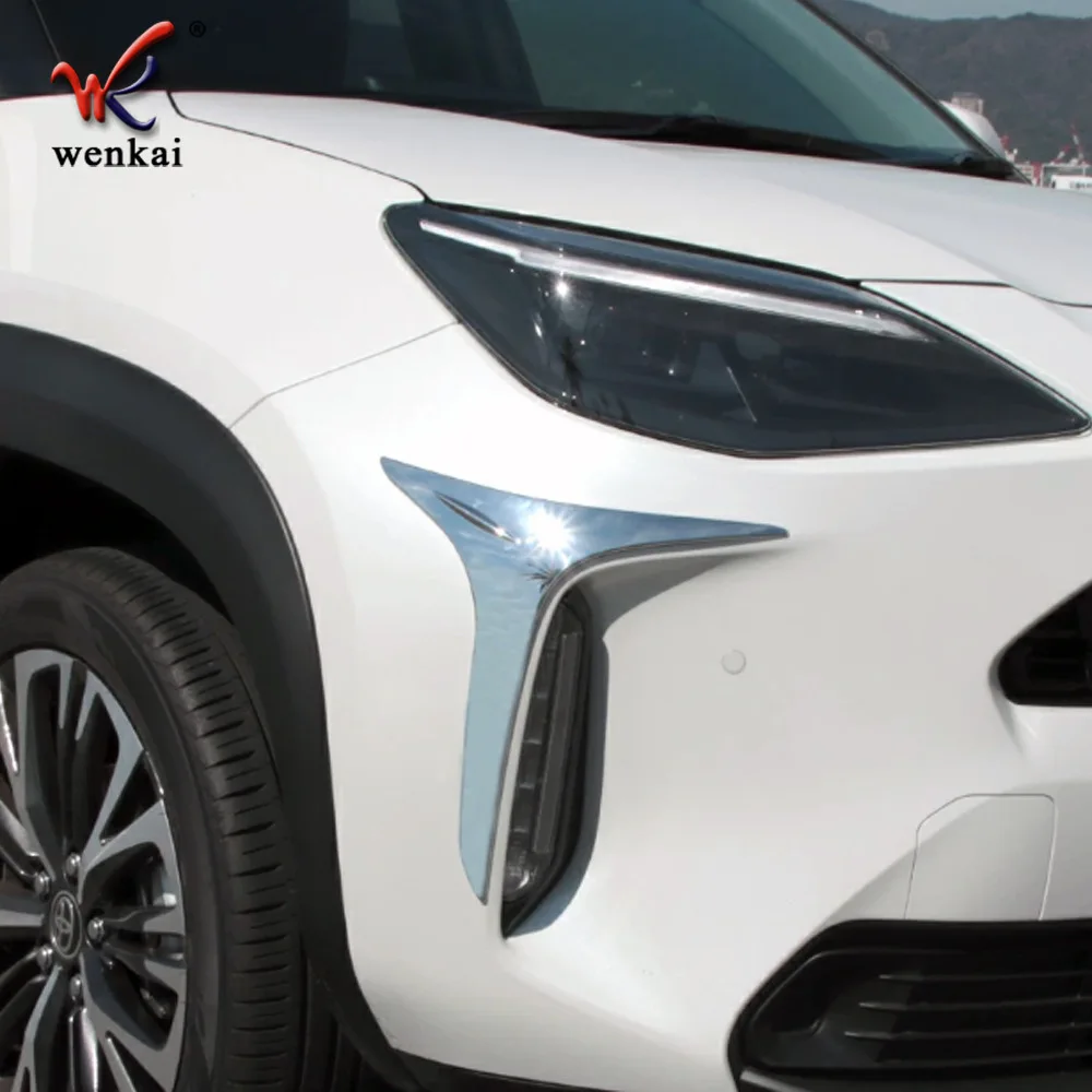 

For Toyota Yaris Cross 2020 2021 2022 Car Front Fog Lights Lamp Strips Trim Cover Sticker Car Styling