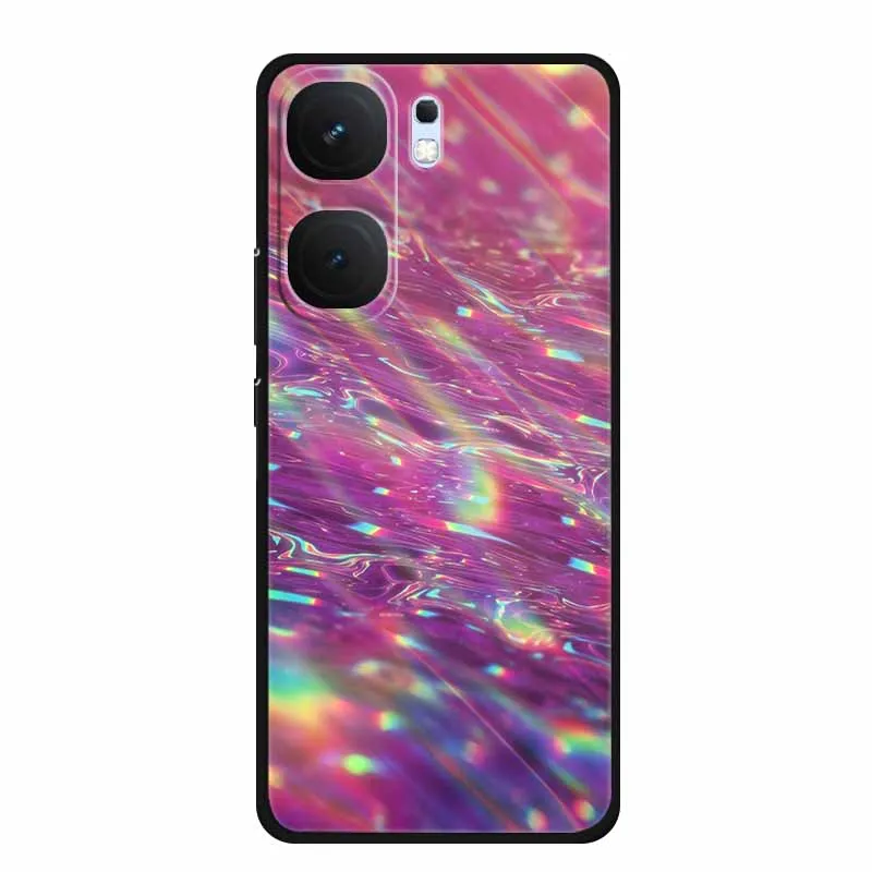 Phone Case For vivo iQOO Neo9 Pro TPU Silicone Soft Back Cover for vivo iQOO Neo9 Neo 9 Black Fashion Marble Colorful Coque Capa