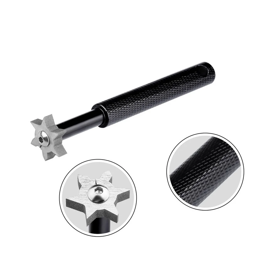 

Advanced Club Groove Sharpener Tool 6 Cutting Edges Engineered Stainless Steel Golf Club Re Grooving Device