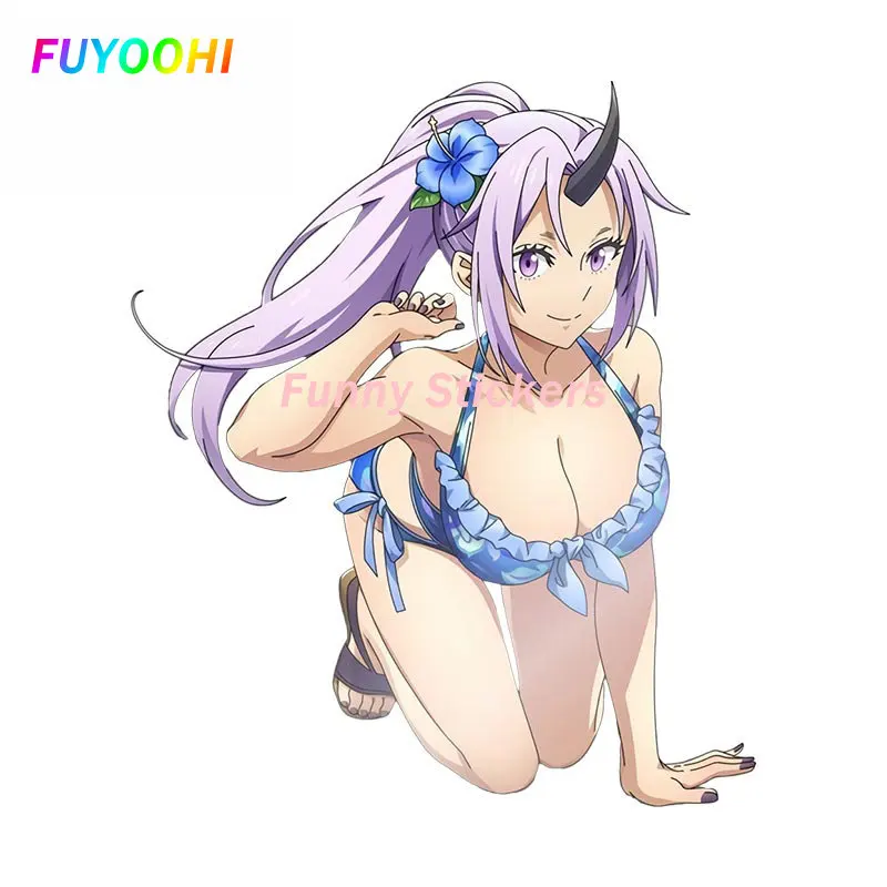 FUYOOHI Funny Sticker for That Time I Got Reincarnated As A Slime Shion Vinyl Car Stickers Sunscreen Decals Car Door Protector