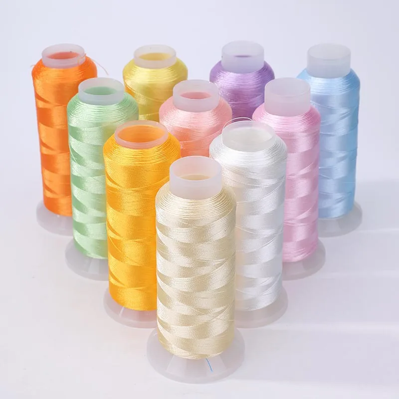 33 Color Glossy Ice Silk Nylon Thread 1900m/Spool DIY Winding Tassel Embroidery Bracelet Hairpin Jewelry Making Sewing Supplies