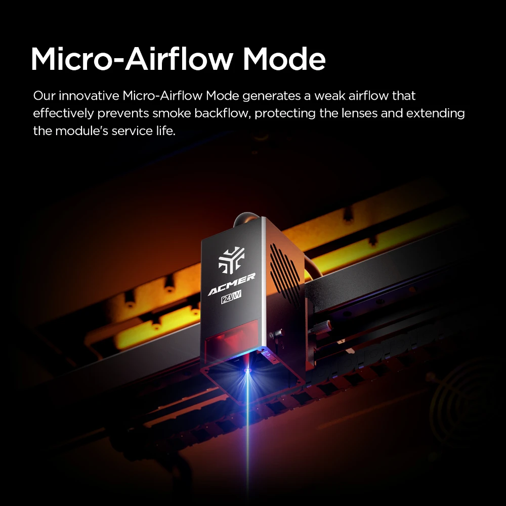 ACMER P3 Laser Engraving Machine Red and Blue Combination Light Diode Fully Enclosed Dual Laser CNC Cutting Machine