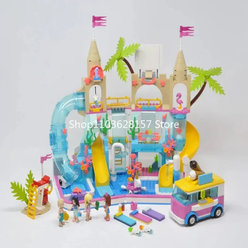 summer-fun-water-park-modello-building-blocks-1001-pezzi-mattoni-ragazza-regali-di-compleanno-giocattoli-per-bambini-per-bambini