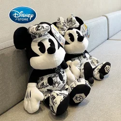 Disney 100th Anniversary Limited Edition Mickey Minnie Doll Shoulder Backpack Printed Mickey Mouse Plush Doll Phone Storage Bag