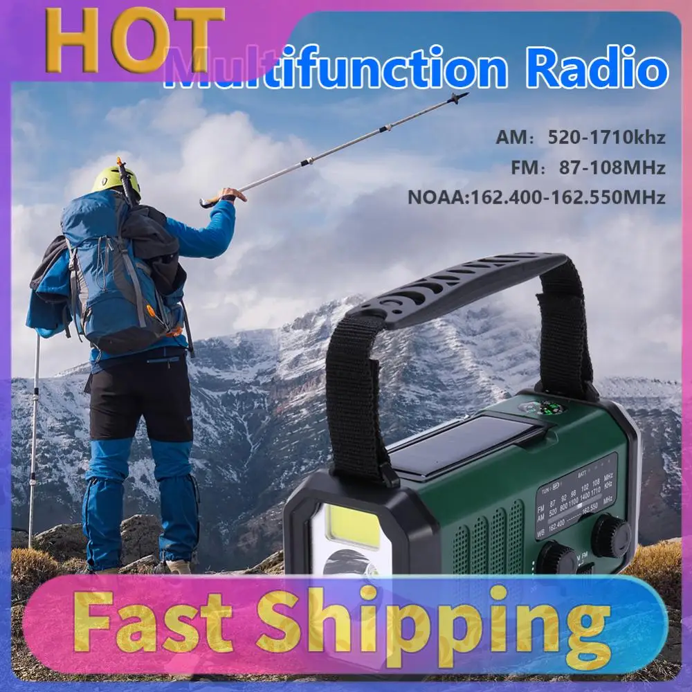 led-emergency-power-bank-flashlight-reading-lamp-10000mah-solar-radio-charger-type-c-charging-solar-emergency-radio-with-compass