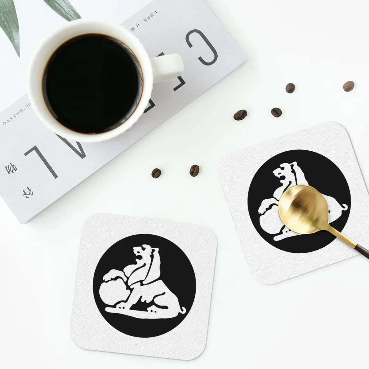 Holden Pre 1969 Logo Coasters PVC Leather Placemats Insulation Coffee Mats for Home Kitchen Dining Pads Set of 6